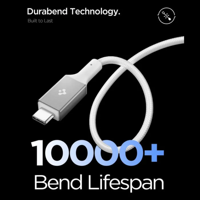 Spigen Kable-KABEL USB-C EB24015CC ESSENTIAL 240W 150CM BIAŁY