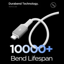 Spigen Kable-KABEL USB-C EB24012CC ESSENTIAL 240W 120CM BIAŁY