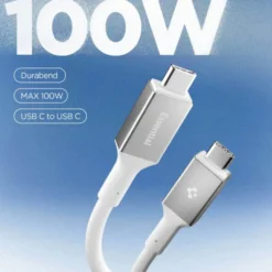 Spigen Kable-KABEL USB-C EB10020CC ESSENTIAL 100W 200CM BIAŁY
