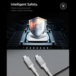 Spigen Kable-KABEL USB-C EB10020CC ESSENTIAL 100W 200CM BIAŁY