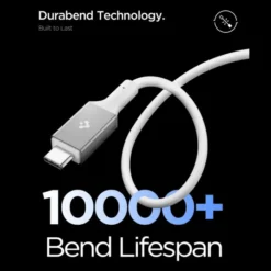 Spigen Kable-KABEL USB-C EB10020CC ESSENTIAL 100W 200CM BIAŁY