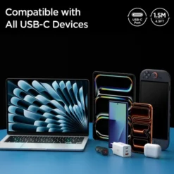 Spigen Kable-KABEL USB-C EB24015CC ESSENTIAL 240W 150CM CZARNY