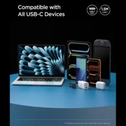 Spigen Kable-KABEL USB-C EB10015CC ESSENTIAL 100W 150CM BIAŁY