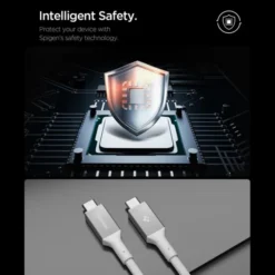 Spigen Kable-KABEL USB-C EB10015CC ESSENTIAL 100W 150CM BIAŁY