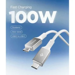 Spigen Kable-KABEL USB-C EB10015CC ESSENTIAL 100W 150CM BIAŁY