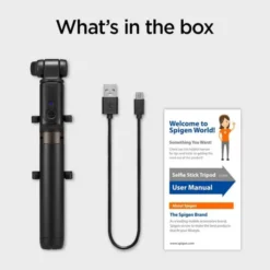 Spigen Selfie Stick-Kijek selfie Statyw S540w Wireless Selfie Stick Tripod Black