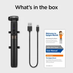 Spigen Selfie Stick-Kijek selfie Statyw S540w Wireless Selfie Stick Tripod Black