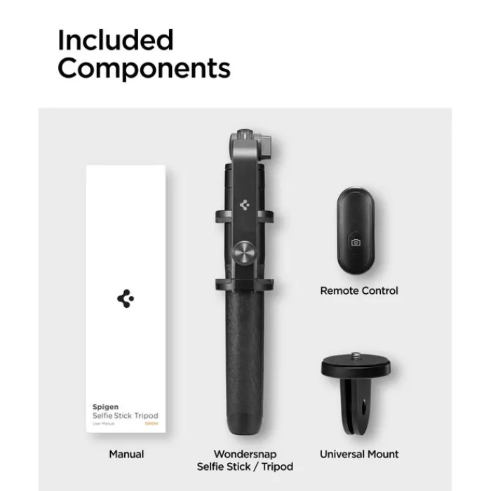Spigen Selfie Stick-Kijek S560w Bluetooth Selfie Stick Tripod Black