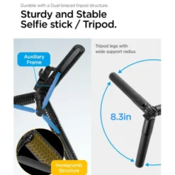 Spigen Selfie Stick-Kijek S560w Bluetooth Selfie Stick Tripod Black