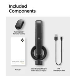 Spigen Selfie Stick-Kijek S570w Magsafe Bluetooth Selfie Stick Tripod Black