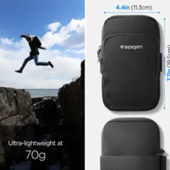 Spigen Inne|Etui Do Biegania-OPASKA NA RAMIĘ A702 DYNAMIC SHIELD ARMBAND BLACK