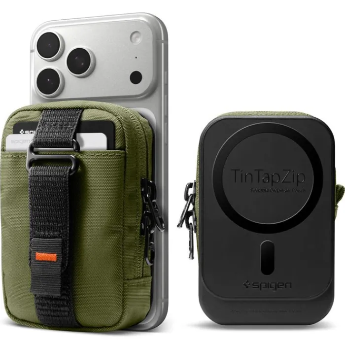 Spigen Torby-ORGANIZER MAGSAFE POUCH TINTAPZIP OLIVE GREEN