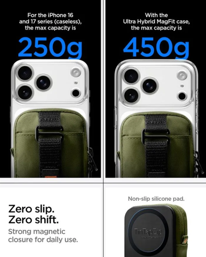 Spigen Torby-ORGANIZER MAGSAFE POUCH TINTAPZIP OLIVE GREEN