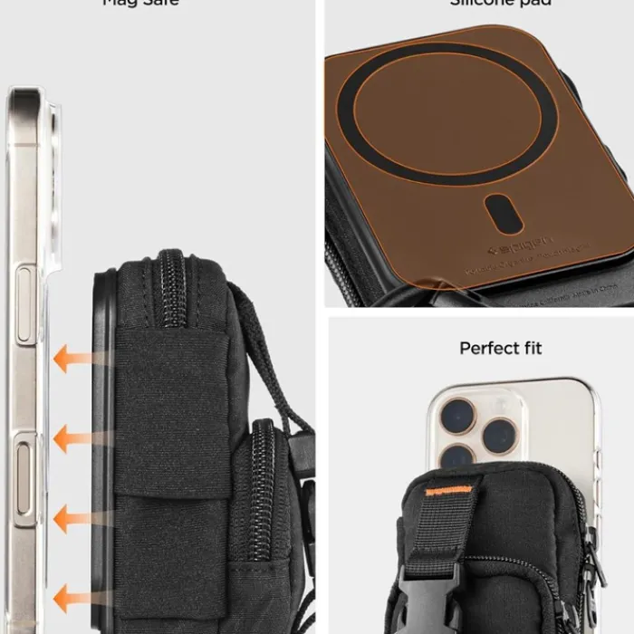 Spigen Torby-ORGANIZER MAGSAFE SNAP ZIP MAGSAFE POUCH BLACK