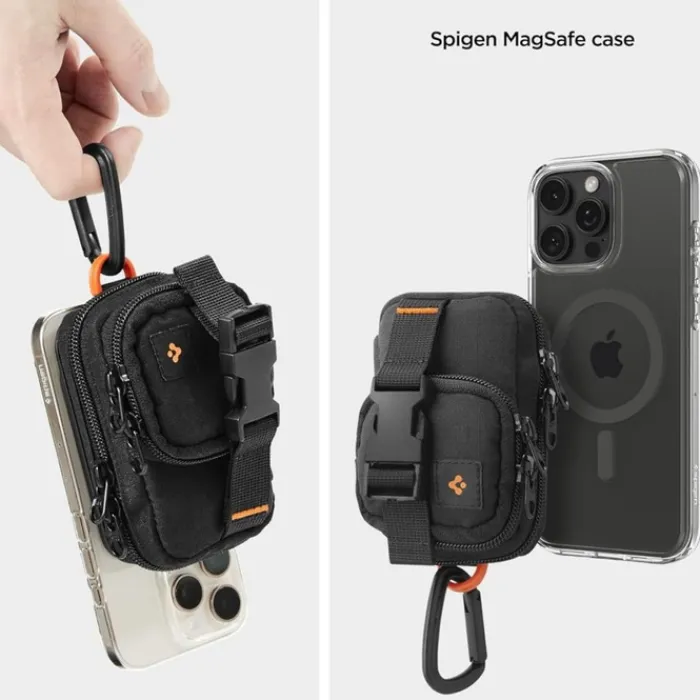 Spigen Torby-ORGANIZER MAGSAFE SNAP ZIP MAGSAFE POUCH BLACK