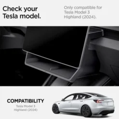 Spigen Tesla-ORGANIZER POD EKRAN TESLA MODEL 3 2024 UNDER SCREEN STORAGE ORGANIZER BLACK