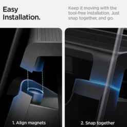 Spigen Tesla-ORGANIZER POD EKRAN TESLA MODEL 3 2024 UNDER SCREEN STORAGE ORGANIZER BLACK
