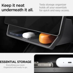 Spigen Tesla-ORGANIZER POD EKRAN TESLA MODEL 3 2024 UNDER SCREEN STORAGE ORGANIZER BLACK