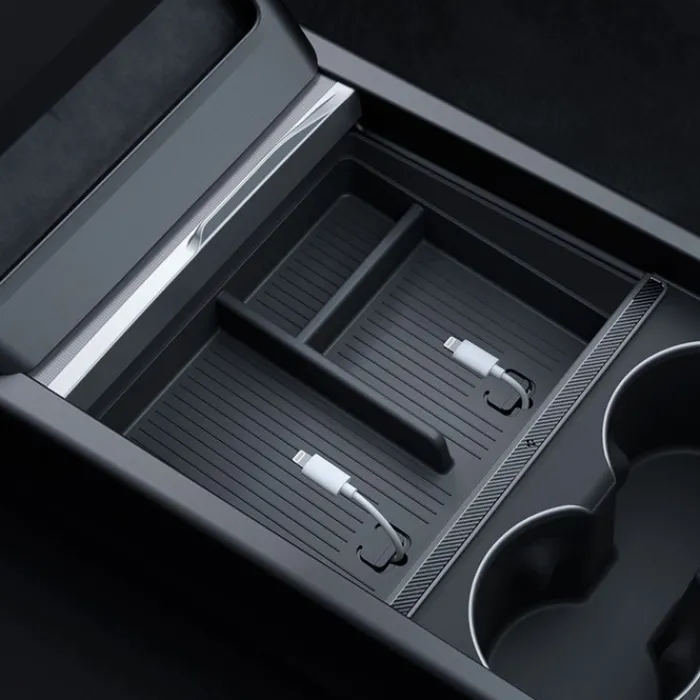 Spigen Tesla-Organizer Tesla Model 3 2024 Console Organizer Bottom Black