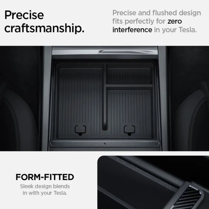 Spigen Tesla-Organizer Tesla Model 3 2024 Console Organizer Bottom Black