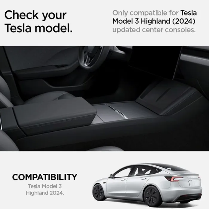 Spigen Tesla-Organizer Tesla Model 3 2024 Console Organizer Bottom Black
