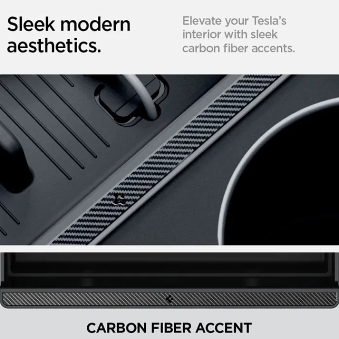 Spigen Tesla-Organizer Tesla Model 3 2024 Console Organizer Bottom Black