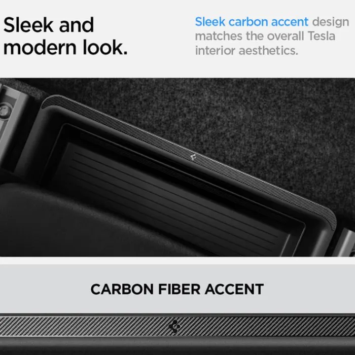 Spigen Tesla-ORGANIZER TESLA MODEL Y UNDERSEAT STORAGE BOX BLACK