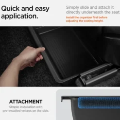Spigen Tesla-ORGANIZER TESLA MODEL Y UNDERSEAT STORAGE BOX BLACK