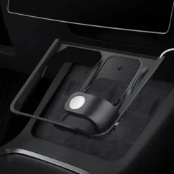 Spigen Ładowarki|Tesla-ORGANIZER Z UCHWYTEM DO ŁADOWARKI TESLA MODEL Y/3 3W1 WIRELESS CHARGING HUB MOUNT BLACK
