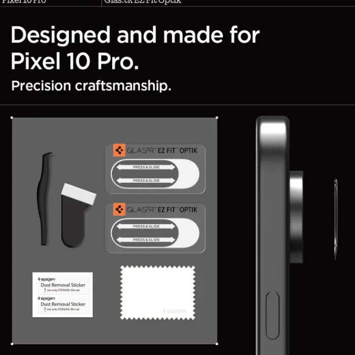 Spigen Pixel 10 Pro|Pixel 10-OSŁONA APARATU GOOGLE PIXEL 10 PRO OPTIK GLAS.TR CAMERA PROTECTOR 2-PACK CRYSTAL CLEAR