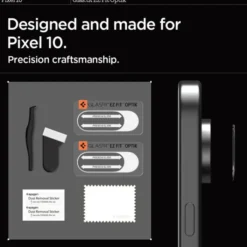 Spigen Pixel 10|Google-OSŁONA APARATU GOOGLE PIXEL 10 OPTIK GLAS.TR CAMERA PROTECTOR 2-PACK CRYSTAL CLEAR