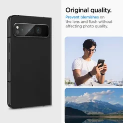 Spigen Google|Pixel Fold-OSŁONA APARATU GOOGLE PIXEL FOLD GLASS EZ FIT OPTIK PRO 2 PACK BLACK