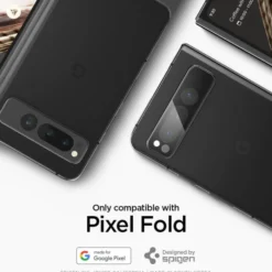 Spigen Google|Pixel Fold-OSŁONA APARATU GOOGLE PIXEL FOLD GLASS EZ FIT OPTIK PRO 2 PACK BLACK