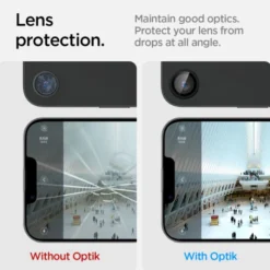 Spigen Iphone 17E|Apple-OSŁONA APARATU IPHONE 17e/16e OPTIK PRO GLAS.TR ”EZ FIT” CAMERA PROTECTOR 2-PACK CZARNA