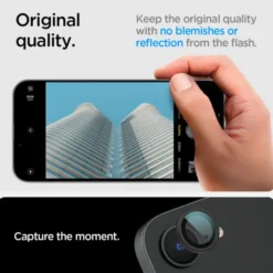 Spigen Iphone 17E|Apple-OSŁONA APARATU IPHONE 17e/16e OPTIK PRO GLAS.TR ”EZ FIT” CAMERA PROTECTOR 2-PACK CZARNA