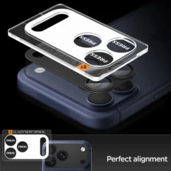 Spigen Iphone 17 Pro|Apple-OSŁONA APARATU IPHONE 17 PRO OPTIK PRO XL GLAS.TR ”EZ FIT” CAMERA PROTECTOR BLACK