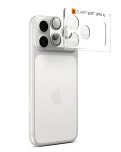 Spigen Iphone 17 Pro Max|Apple-OSŁONA APARATU IPHONE 17 PRO MAX OPTIK PRO XL GLAS.TR ”EZ FIT” CAMERA PROTECTOR SILVER