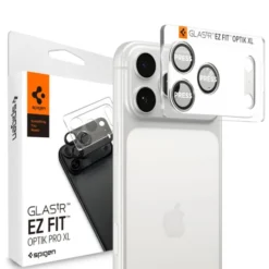 Spigen Iphone 17 Pro Max|Apple-OSŁONA APARATU IPHONE 17 PRO MAX OPTIK PRO XL GLAS.TR ”EZ FIT” CAMERA PROTECTOR SILVER