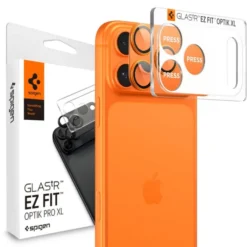 Spigen Iphone 17 Pro Max|Apple-OSŁONA APARATU IPHONE 17 PRO MAX OPTIK PRO XL GLAS.TR ”EZ FIT” CAMERA PROTECTOR ORANGE