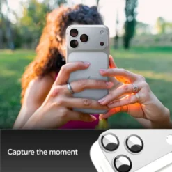 Spigen Iphone 17 Pro|Apple-OSŁONA APARATU IPHONE 17 PRO OPTIK PRO XL GLAS.TR ”EZ FIT” CAMERA PROTECTOR SILVER