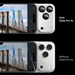 Spigen Iphone 17 Pro|Apple-OSŁONA APARATU IPHONE 17 PRO OPTIK PRO XL GLAS.TR ”EZ FIT” CAMERA PROTECTOR SILVER