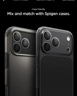 Spigen Iphone 17 Pro Max|Iphone 15 Pro-OSŁONA APARATU IPHONE 14 PRO / MAX / 15 PRO / MAX /16 PRO / MAX / 17 PRO / MAX OPTIK PRO GLAS.TR ”EZ FIT” 2-PACK GREY