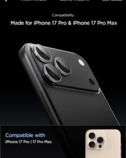 Spigen Iphone 17 Pro Max|Iphone 15 Pro-OSŁONA APARATU IPHONE 14 PRO / MAX / 15 PRO / MAX /16 PRO / MAX / 17 PRO / MAX OPTIK PRO GLAS.TR ”EZ FIT” 2-PACK GREY