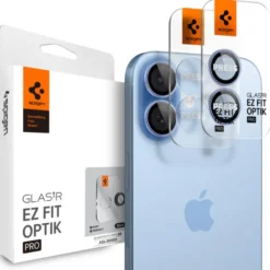 Spigen Iphone 17|Apple-OSŁONA APARATU IPHONE 16 / 16 PLUS / 17 OPTIK PRO GLAS.TR ”EZ FIT” CAMERA PROTECTOR 2-PACK BLUE