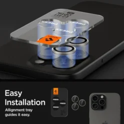 Spigen Iphone 17 Pro Max|Iphone 15 Pro-OSŁONA APARATU IPHONE 15 PRO / MAX / 16 PRO / MAX OPTIK.TR EZ FIT 2-PACK NATURAL TITANIUM