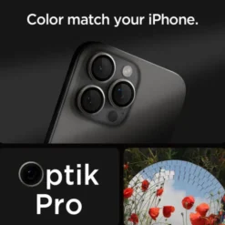 Spigen Iphone 17 Pro Max|Iphone 15 Pro-OSŁONA APARATU IPHONE 15 PRO / MAX / 16 PRO / MAX OPTIK.TR EZ FIT 2-PACK NATURAL TITANIUM