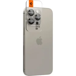 Spigen Iphone 17 Pro Max|Iphone 15 Pro-OSŁONA APARATU IPHONE 15 PRO / MAX / 16 PRO / MAX OPTIK.TR EZ FIT 2-PACK NATURAL TITANIUM
