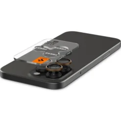 Spigen Iphone 17 Pro Max|Iphone 15 Pro-OSŁONA APARATU IPHONE 15 PRO / PRO MAX / 16 PRO / PRO MAX OPTIK PRO GLAS.TR ”EZ FIT” 2-PACK DESERT TITANIUM