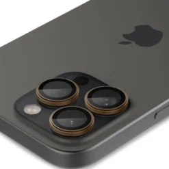 Spigen Iphone 17 Pro Max|Iphone 15 Pro-OSŁONA APARATU IPHONE 15 PRO / PRO MAX / 16 PRO / PRO MAX OPTIK PRO GLAS.TR ”EZ FIT” 2-PACK DESERT TITANIUM