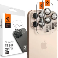 Spigen Iphone 17 Pro Max|Iphone 15 Pro-OSŁONA APARATU IPHONE 15 PRO / PRO MAX / 16 PRO / PRO MAX OPTIK PRO GLAS.TR ”EZ FIT” 2-PACK DESERT TITANIUM